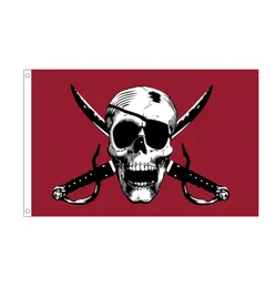 Bandeira gigante da bandeira Pirata pirata de 3x5 pés pirata com duas bandeiras de faca transversal 90x150 cm para decoração de casa ou barco 2717007