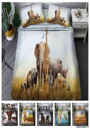 Style Bedding 3d Digital Elephant Printing 23pcs Duvet Cover Set Single Twin Double Full Queen King Bedroom Decor20947978201118