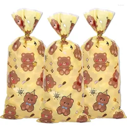 Wrap regalo 25/50 pezzi di animali da festa per animali domestici borse borse da biscotti biscotti dessert fai -da -te per bambini calcio jungly tema arredamento