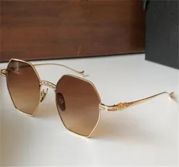 Vintage Fashion Design Sonnenbrille Evakulatische multilaterale Quadratmetallrahmen Retro einfache und vielseitige UV400 -Schutz GLA2773062