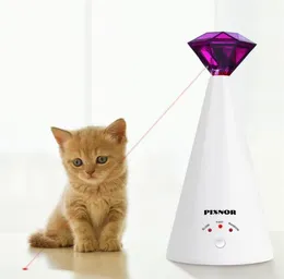 1PC Diamond Laser Cat Toy Rotating Electric Interactive Pet Laser Wskaźnik Trening Zabawki dla zwierzaka dla kotka PET 2011129421614