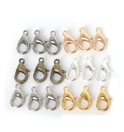 10121416mm 1000pcs Metal Lobster Clasps Hooks For Jewelry Making Finding Connect Buckle DIY Necklace4286403