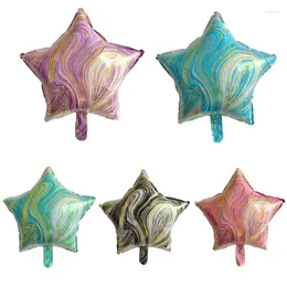 Decorazione per feste 10 pezzi/lotto da 18 pollici palloncini stella agata agata coloratamente pentagramma palloncino elio globos di compleanno