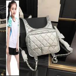 Kids Bags Luxury Brand CC Bag 24C Womens Shimmer Glitter Classic mini Flap Backpack Bags Diamond Lattice Shoulder Handbags Gold Metal Badge Large Capacity Outdoor Da