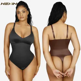 Women's Jumpsuits Rompers New Slimming Sheath Woman Falt Belly Corset Sexy Satin Thong Shapewear Woman Bodysuits Waist Trainer Tummy Control Body Shaper Y240504