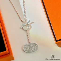 Designer -Halskette Designer Halskette für Frau Diamant Anhänger Silber Halskette Anhänger Halskette 18K Gold Platted Schmuck Valentinstag Geschenke Mütter Tag Geschenke