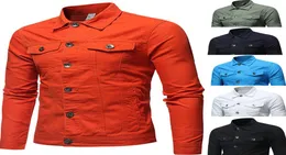 デニムジャケットのメンアウタージーンズジャケットツール衣料品の男春と秋のトップス衣服ゆるい堅い色5721784