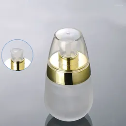 Butelki do przechowywania EM2 30 ml mroźna szklana butelka Butelka prasa pompa pojemnik kosmetyczny