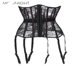 Moonight Female Shaperwear Shaper Abbondante Cavalchi di corsetti neri traspiranti Corselet corset bustier slim corsiet S2XL2120554