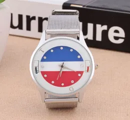 Moda Brand Wrist Watch For Women Flag Style Steel Metal Band Wateskes Tom 022273865