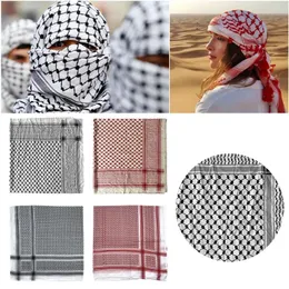 Lenços homens adultos lenço árabe lenço de algodão Shemagh Desert Jacquard 125x125/140x140cm Acessórios de fantasias árabes
