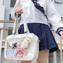 Torby na ramię Kawaii Candy Kolor moda JK PU Bag worka 2024