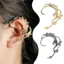 Sırtlar Küpe 1 adet ejderha kulak klipli vintage punk mücevher aksesuarları, kadın ve erkekler için boucle oreille femme 2024 n8v7