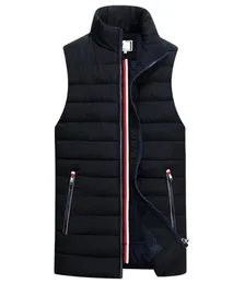Men039s Sleeveless Vest Homme Winter Casual Coats Male CottonPadded Thickening Vest Men Waistcoat Plus Size 5XL 2012161254039