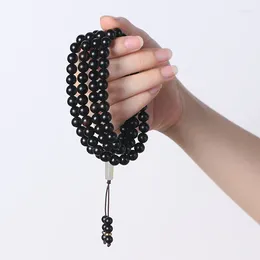 Charm Bracelets 8mm Natural Sandalwood Buddhist Beads 108 Buddha Meditation Fragrant Wood Beaded Bracelet Bangles Men Women