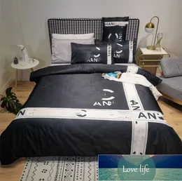 Duvet Cover Trade Fashion Brand Ice Silk Four-Piece Set Foreign Trade Washed Silk Big Brand Bedding Cross-Border Wholesale