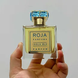 العلامة التجارية الفاخرة Roja assola Blu Perfume 50ml الفواكه الأزهار رائحة باريس العطر Elysium 3.4fl.oz رائحة طويلة الأمد رذاذ جيد