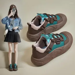 Casual Shoes Sneakers 2024 Autumn Junior High School Student Sports Flat White