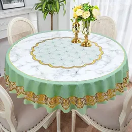 Table Cloth Minimalist Circular Tablecloth Waterproof Oilproof Wash Free Easy To Wipe Household Dining Round