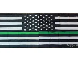 200pcs 90x150 cm Polyester 3x5ft Banner con contanti metallici Green Green Line America Flags National G1739887761