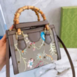 Borse borse vintage borse in bambù borse borse borse da donna spalla shopping spalla rimovibile per lettere floreale stampa hardware metallico portafoglio borsetta