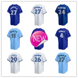 Toronto Custom Blue Jays Baseball Jerseys Brian Serven Ernie Clement Justin Turner Daniel Vogelbach Davis Schneider Daulton Varsho Chris Bassitt