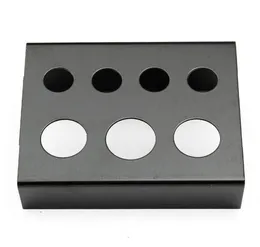 Whole7 Cap Holes Tattoo Ink Cup Holder Stand Professional Rostfri Pigment Cups Bracket Black Red Tattoos Tools3281098