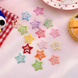Hårtillbehör 5st/Set Korean Candy Color Star Pin Sweet Children Pentagram Clips for Baby Girls Headwear Kids
