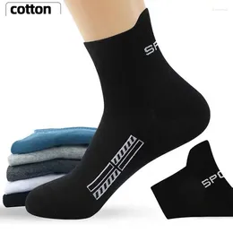 Erkek Çorap 2 Çift Kaliteli Erkekler Pamuk Kadınlar Siyah Spor Siyah Spor Gündelik Yumuşak Çalışma Yaz Emme Teri Nefes Alabası Erkek Sockken