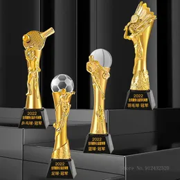 Troféus de cristal personalizados resina troféus de basquete vôlei badminton marathon tênis tênis ensino médio240513