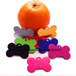 Dog Apparel Personalized Bone Shaped Pet Tags Custom Id Aluminum 100pcs Wholesale