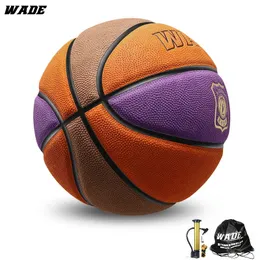 Wade oryginalna skórzana koszykówka cząstek odpowiednia do użytku na zewnątrz z darmową pompą 240430