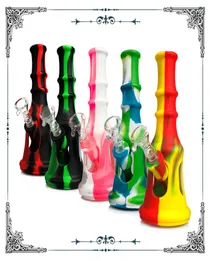 100 Bong in silicone di grado alimentare 8 pollici fumatori pipe wate waterpipes5683290