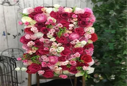40x60 cm Aritificial Seiden Rose Blumenwandpaneele Dekoration für Hochzeitshaus Babyparty Party Display Fenster Hintergrund Dekor5233681
