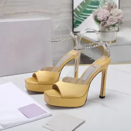 Luxury designer summer silk Schlumberger diamond shaped decorative anti slip women's sandals, slippers, high heels