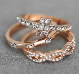 웨딩 반지 쥬얼리 여성을위한 새로운 스타일 라운드 다이아몬드 반지 3 조각 드롭 3925434