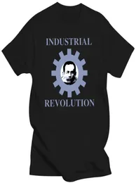 Men039s Tshirts Industrial Revolution T Shirt Vintage Rare Tee Faded Black Psychic TV Einsturzende Neubauten Kraftwerk Pigface5585793