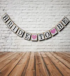 Bridal Shower Banting Banner Hen Night Bride لتكون لافتات BANNERS RURTIC VINTAGE PARTING ALGING FLAGS FERMORS FERTIVE SUPPIES H6863153