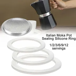 Kaffegummiringar italienska MOKA POT flexibel tvättmaskin packning ring kafé byt ut för koppar espresso makers 240416