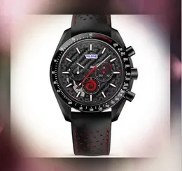 Popolare Super Fashion Men Chartz Watch Orologio Orologio Watch Waterproof Six Sfiches Design Hole in pelle Nylon Cint Plot Chronometre Sports Orologi degli orologi