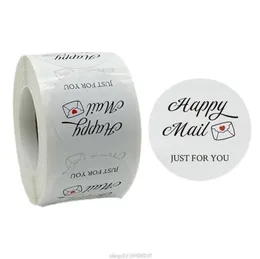 Opakowanie prezentowe 500pcs Happy Mail tylko dla twoich naklejków 15 -calowa etykieta pieczęci Wedding Pietak Naklejka AG07 21 Drop2858389