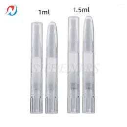 Storage Bottles 50/100pcs 1ml 1.5ml Twist Pens Empty Nail Oil Pen With Brush Tip Cosmetic Lip Gloss Container Applicators Eyelash Growth