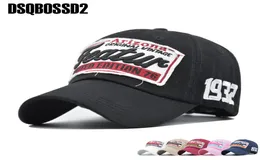 DSQBOSSD2 NOVO CATO DE CLOTOM CAP Caps de beisebol ao ar livre Hat Snapback Hat for Men Casquette Mulheres Lazer de Moda inteira Acessorie3042487