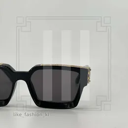 Millionaire Designer Sunglasses para homens e mulheres Um milhão de quadrado clássico Full Frame Frame Vintage 1165 1.1 Proteção de Metal UV de metal brilhante Funcional para o Outdoor 504