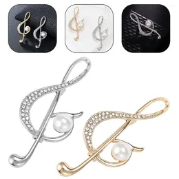 Brouches 2 PCS Musical Note Brooch Pin لدبابيس الملابس Prom Jewelry Women Birthday Flash Drilling Association