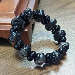 Charm Bracelets Natural Gemstone Brave Bracelet Men Black Classic Jewelry Couple Send Brothers And Friends Birthday Gift