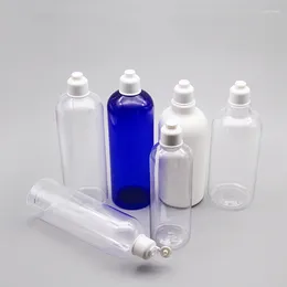 Butelki do przechowywania 14pcs 500 ml puste przezroczyste cząsteczki z czapką z górną czapką do żelu prysznicowego szamponu płynnego mydła opakowanie kosmetyczne