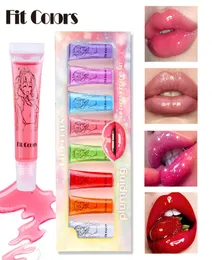 Fit Renkler Makyaj 8 Renk Dudak Tombul Gloss Nemlendirici Onarım Dudak Extreme Hacim Özü Dudaklar arttırıcı Lipgloss Set7041347