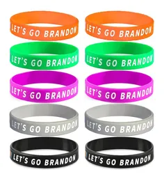 5 Colors Let039s Go Brandon Silicone Bracelet Party Favor Rubber Wristband Presidential Election Gift Wrist Strap8694704