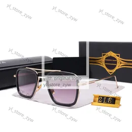 New Dita Flight 006 Tony Stark Iron Style Classic Unisex Sunglasses 남성 스퀘어 럭셔리 디자인 레트로 남성 여성 금속 고글과 케이스 3FC